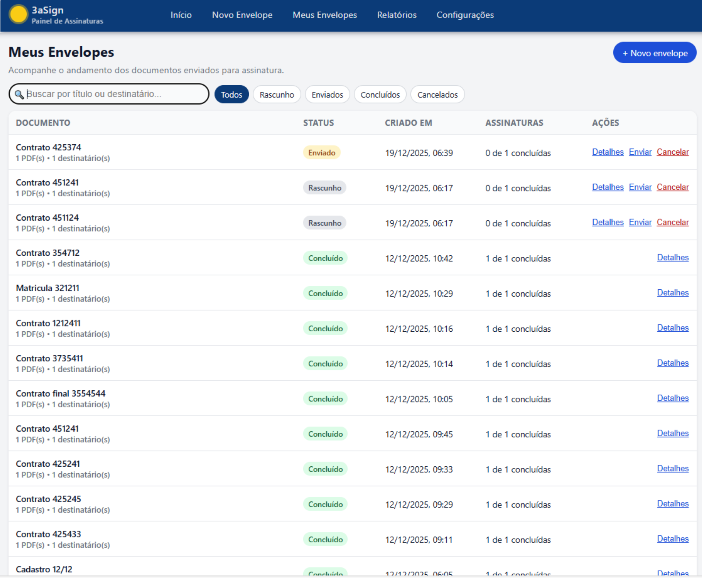 Fluxo visual do 3aSign